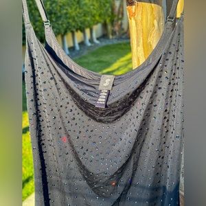 New Without Tags Skims x Swarovski Jelly Sheer Cami Long Dress SZ. XL